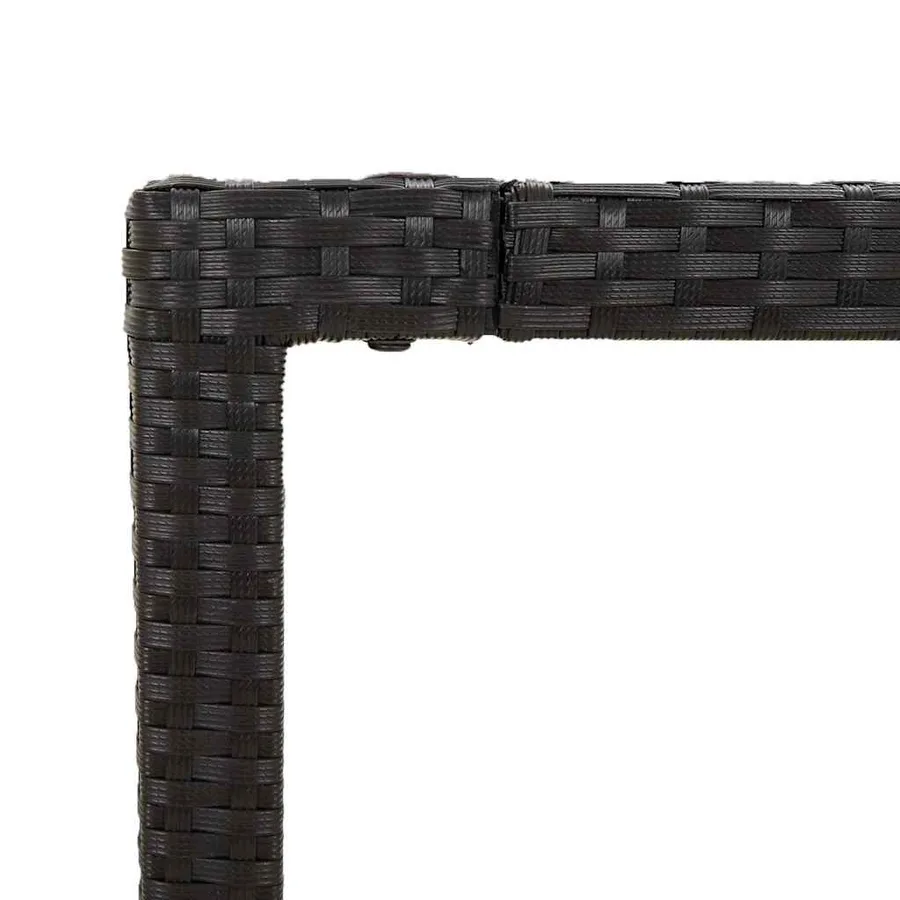 Ensemble à manger de jardin avec coussins 3 pcs Noir - 8