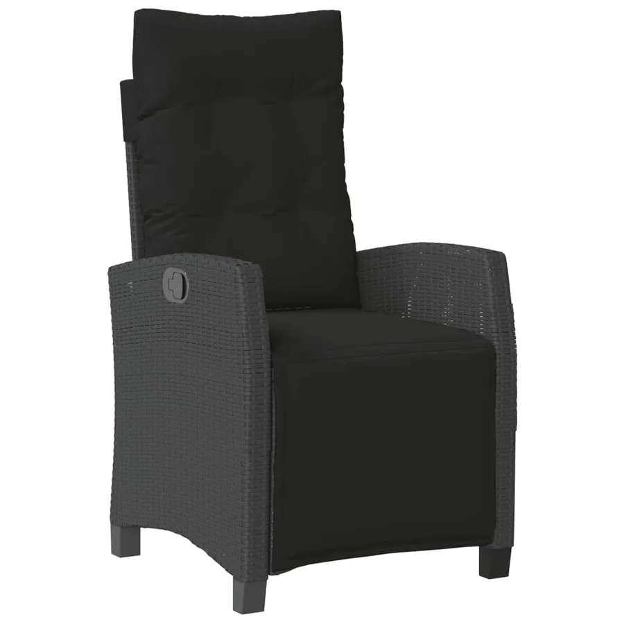 Ensemble à manger de jardin avec coussins 3 pcs Noir - 3