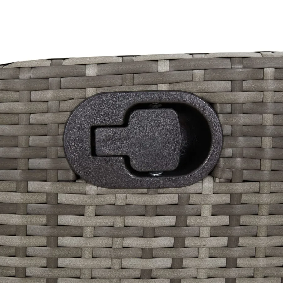 Ensemble à manger de jardin et coussins 7 pcs gris rotin - 7