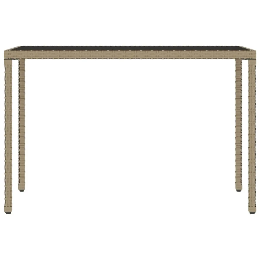 Ensemble à manger de jardin avec coussins 6pcs beige poly rotin - 7
