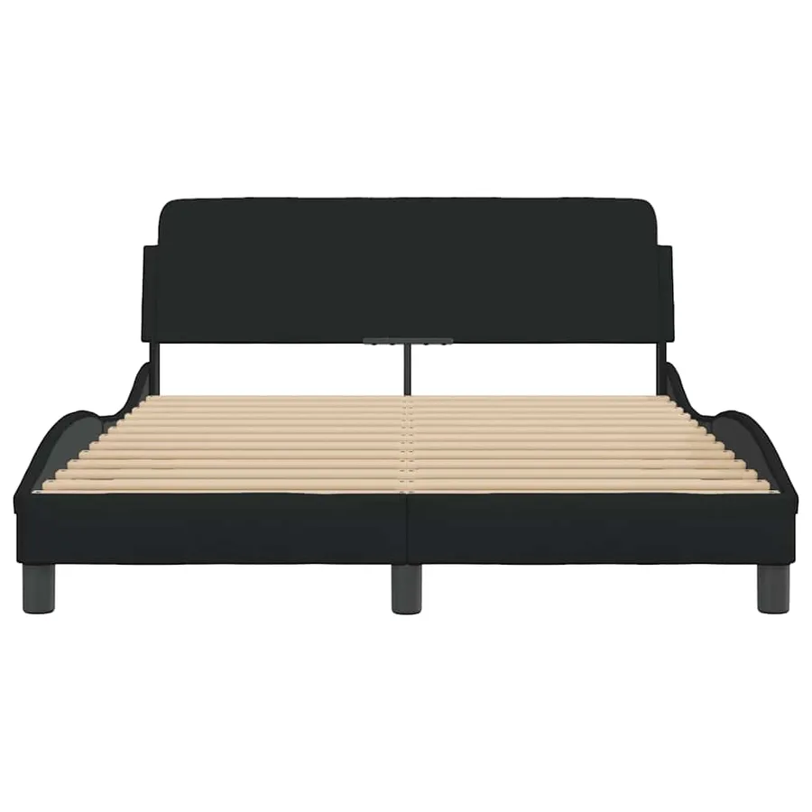 Cadre de lit Dover noir 120x200 cm tissu - 4