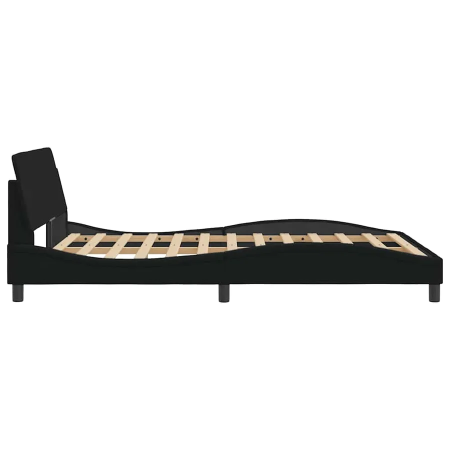 Cadre de lit Dover noir 120x200 cm tissu - 5