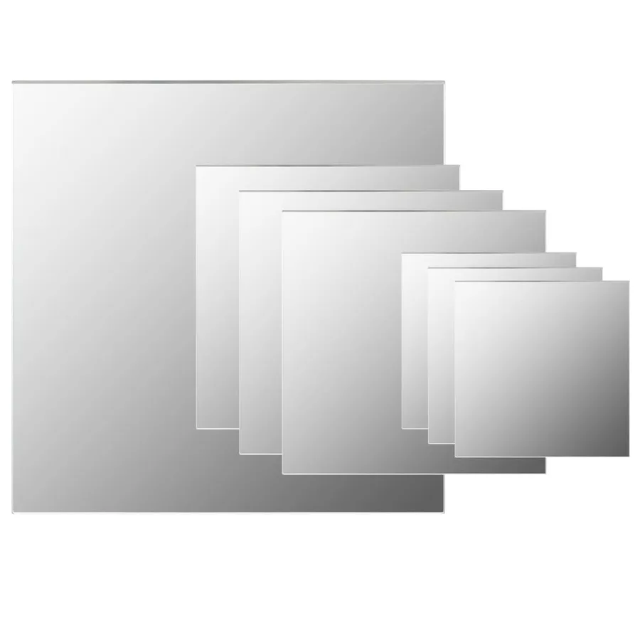 Ensemble de miroirs muraux carrés 7 pcs Verre - 3