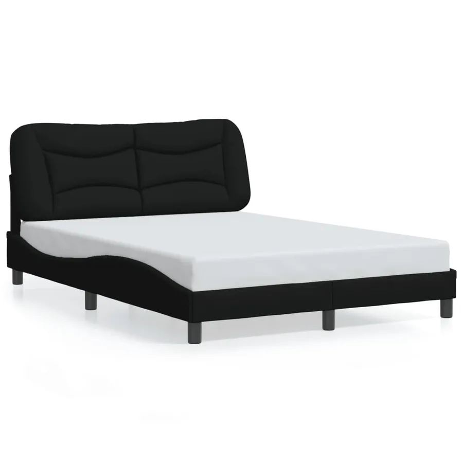 Cadre de lit avec LED sans matelas Hvar noir 120x200 cm tissu - 5