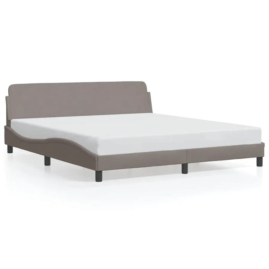 Cadre de lit Dover taupe 180x200 cm tissu - 2