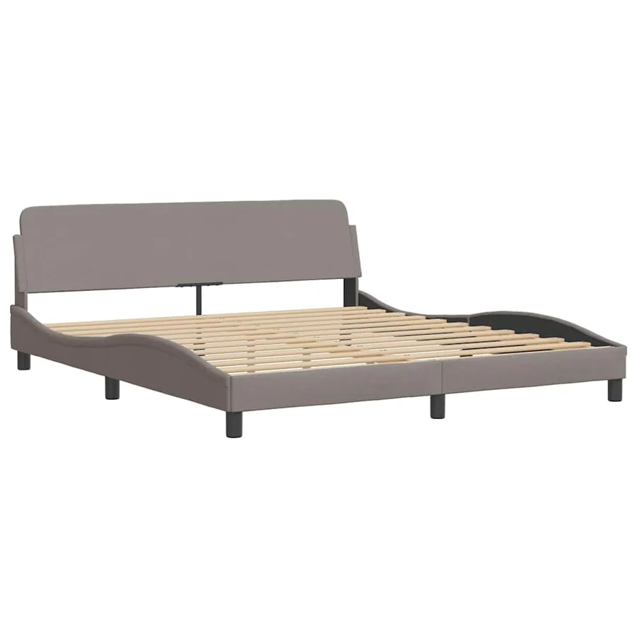 Cadre de lit Dover taupe 180x200 cm tissu - 3