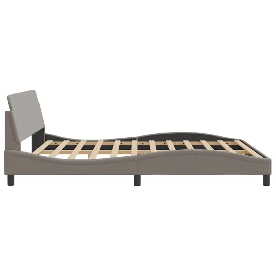 Cadre de lit Dover taupe 180x200 cm tissu - 5