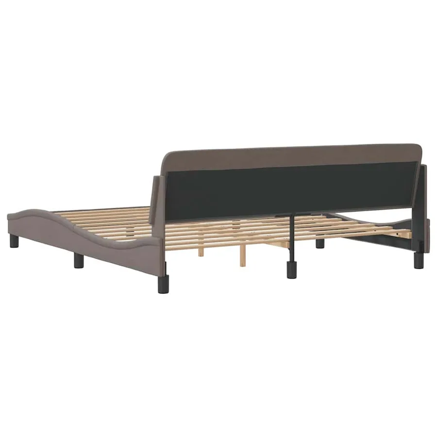 Cadre de lit Dover taupe 180x200 cm tissu - 6