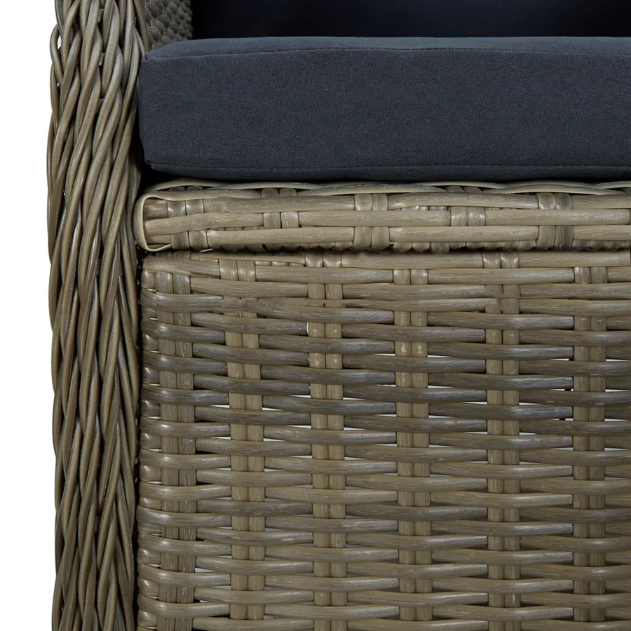 Ensemble à manger de jardin 5 pcs Marron - 8