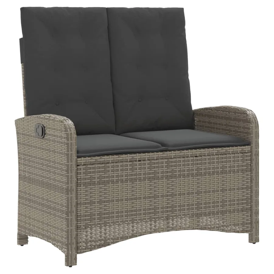 Ensemble à manger jardin 4pcs et coussins Gris Résine tressée - 6