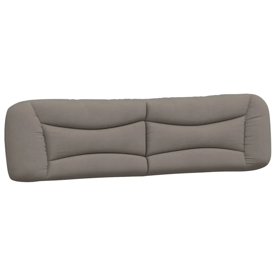 Lit avec matelas Hvar taupe 200x200 cm tissu - 5