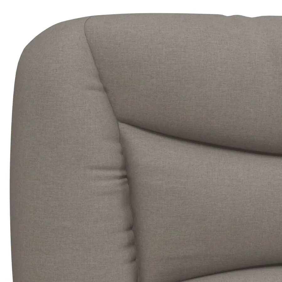 Lit avec matelas Hvar taupe 200x200 cm tissu - 7