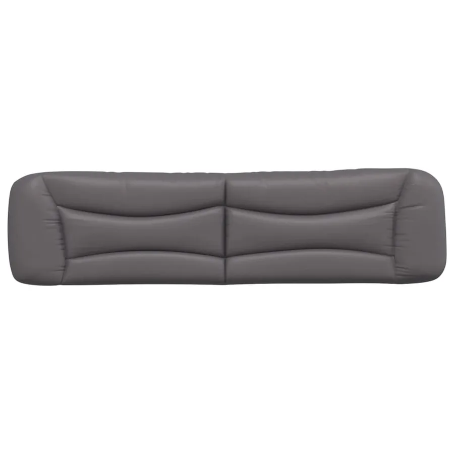 Coussin de tête de lit Hvar gris 200 cm similicuir - 5