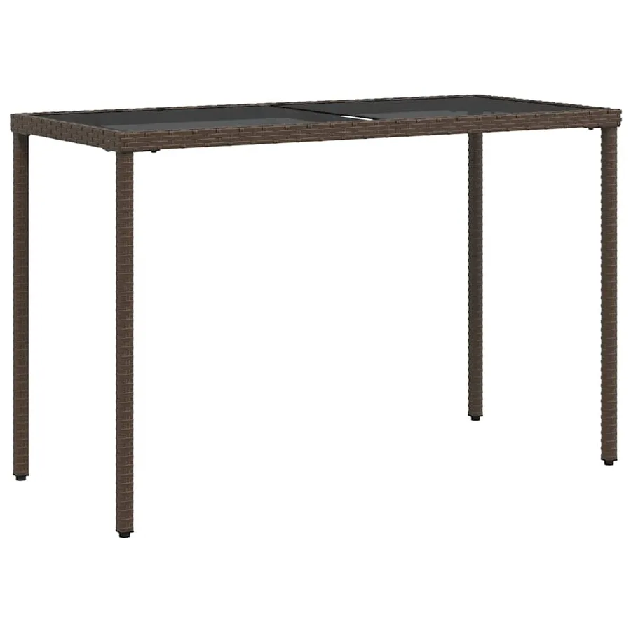 Ensemble à manger de jardin 5 pcs et coussins marron poly rotin - 8