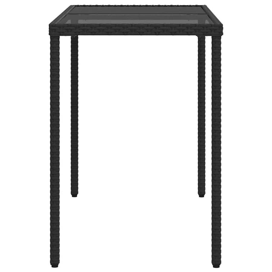 Ensemble à manger de jardin coussins 5pcs Noir Résine tressée - 10