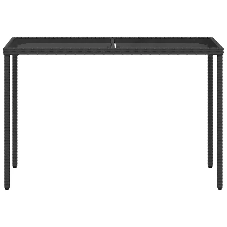 Ensemble à manger de jardin coussins 5pcs Noir Résine tressée - 9