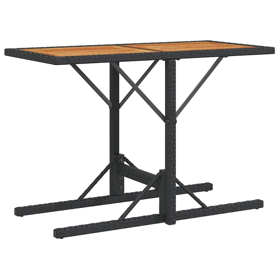 Ensemble de bistro 3 pcs avec coussins noir résine tressée - 7