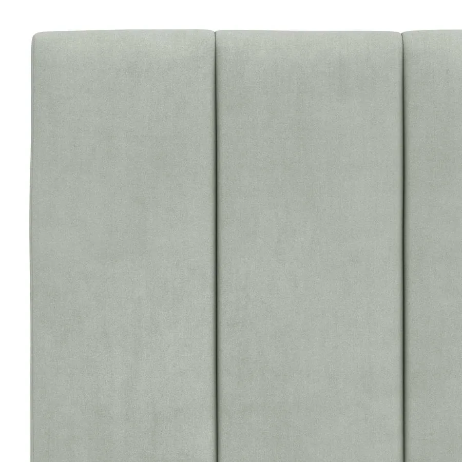 Cadre de lit sans matelas Hanko gris clair 180x200 cm velours - 10