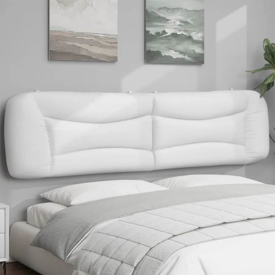 Coussin de tête de lit Hvar blanc 200 cm similicuir
