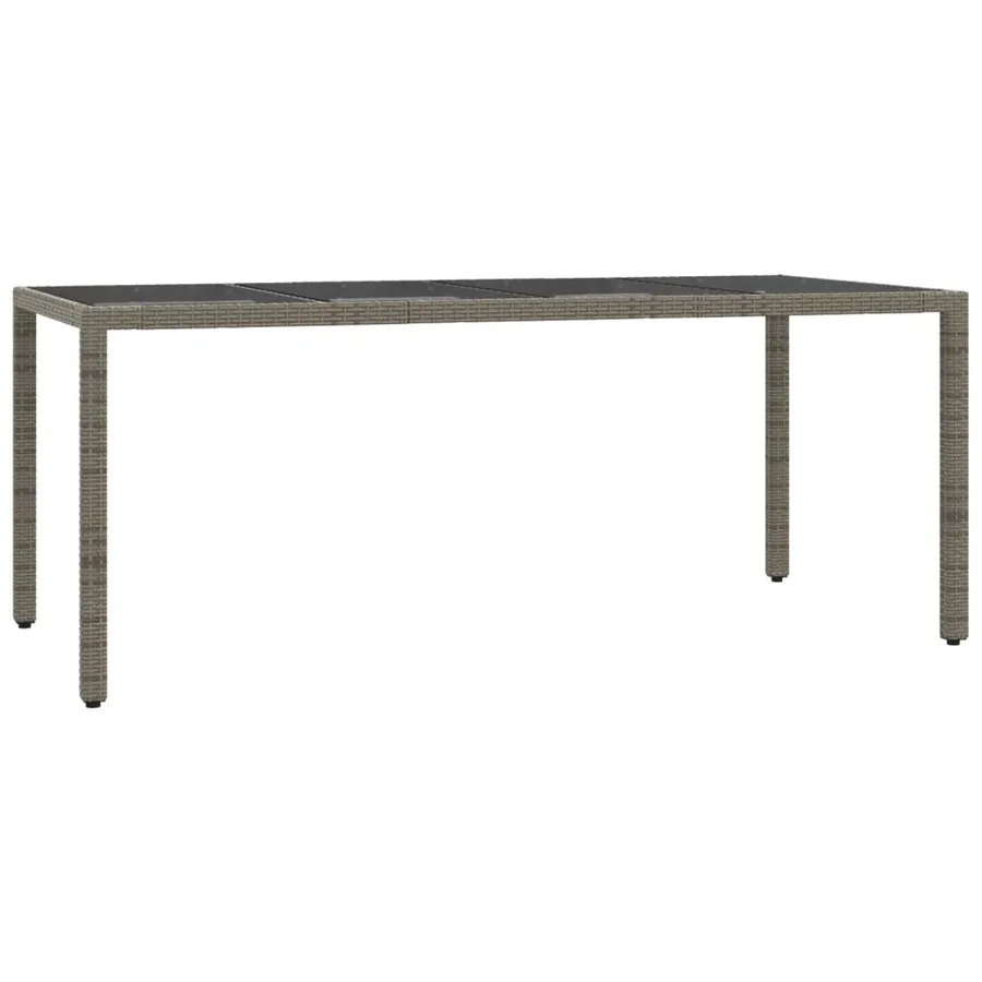 Ensemble à manger de jardin et coussins 7 pcs gris rotin - 4