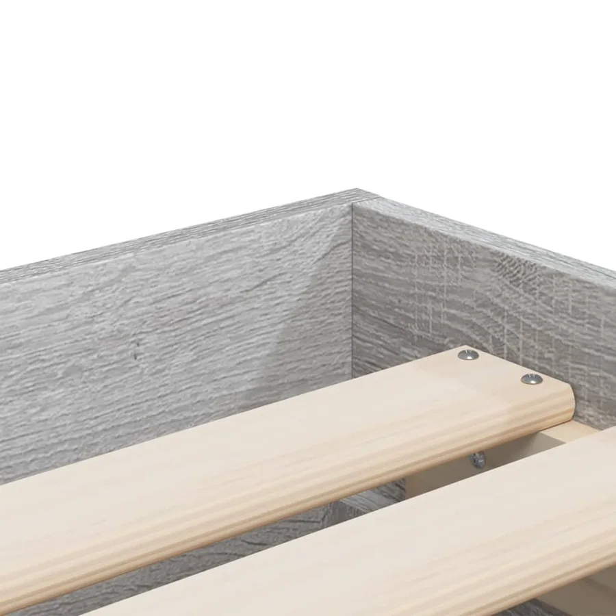 Cadre de lit avec tiroirs sans matelas sonoma gris 90x190 cm - 9