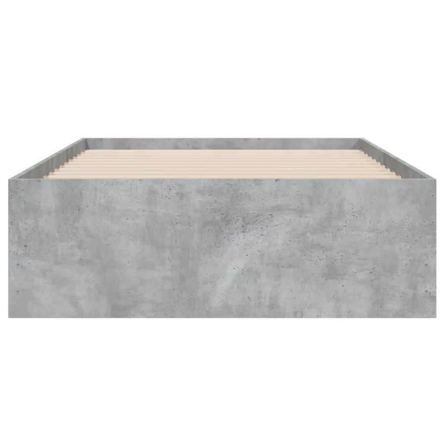 Cadre de lit avec tiroirs sans matelas gris béton 90x190 cm - 6