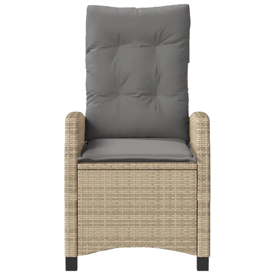 Ensemble de bistro 3 pcs coussins mélange beige résine tressée - 5