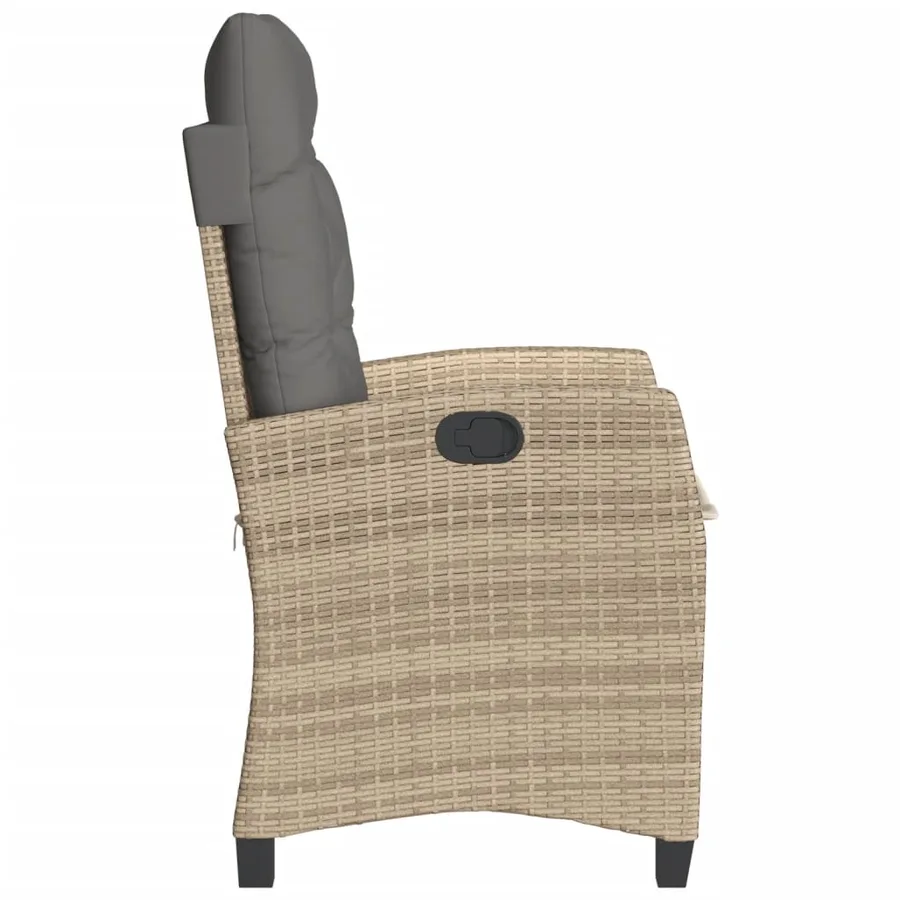 Ensemble de bistro 3 pcs coussins mélange beige résine tressée - 6