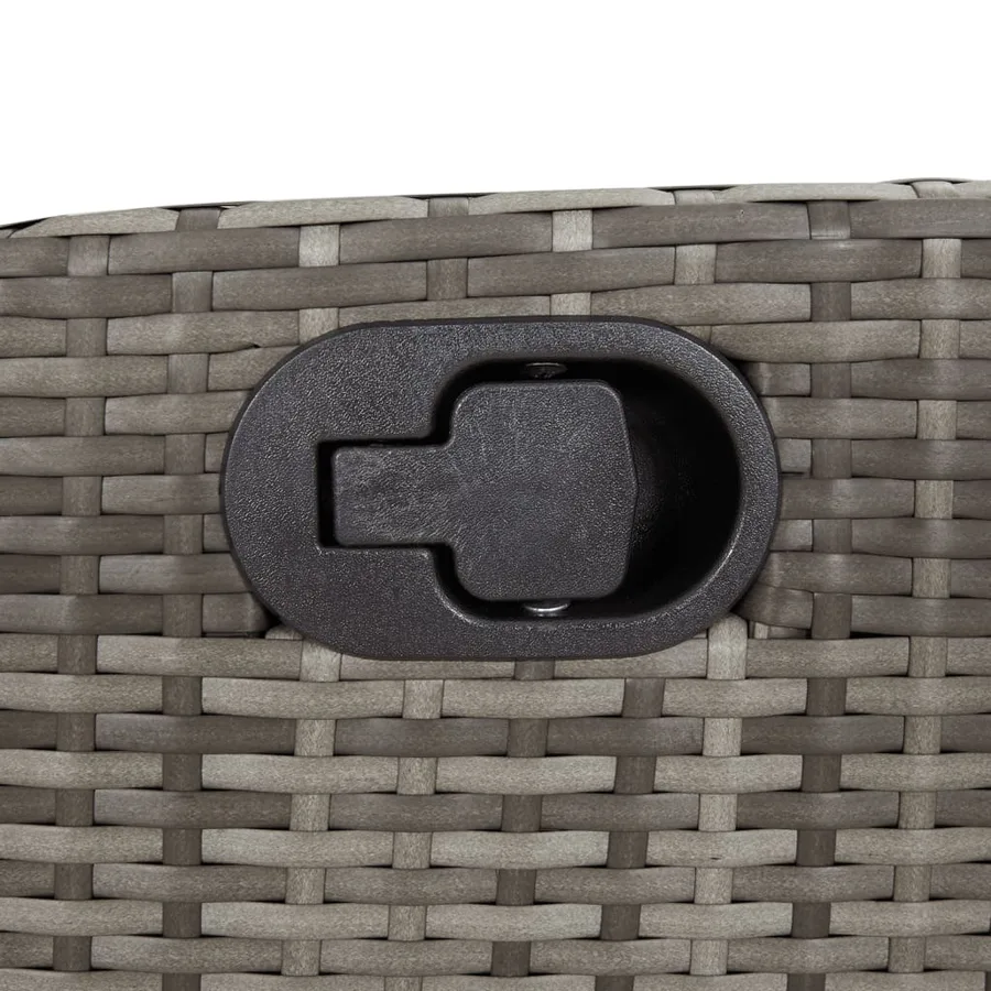 Ensemble à manger de jardin et coussins 7 pcs gris rotin - 11