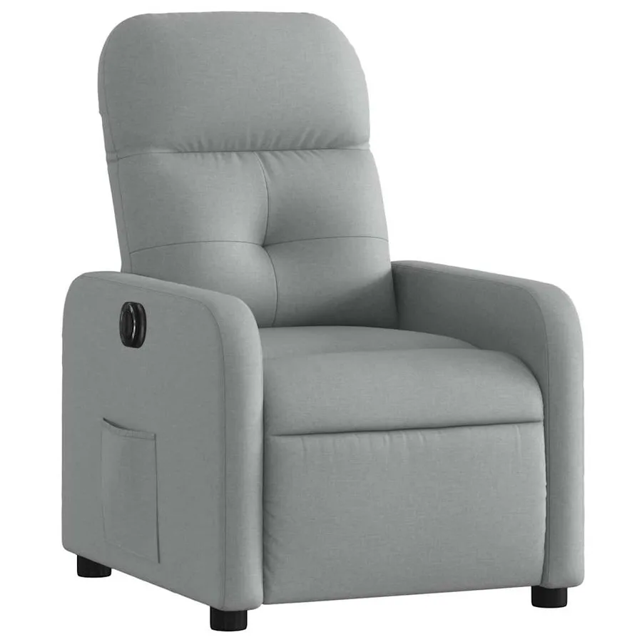 Fauteuil inclinable électrique Gris clair Tissu - 4