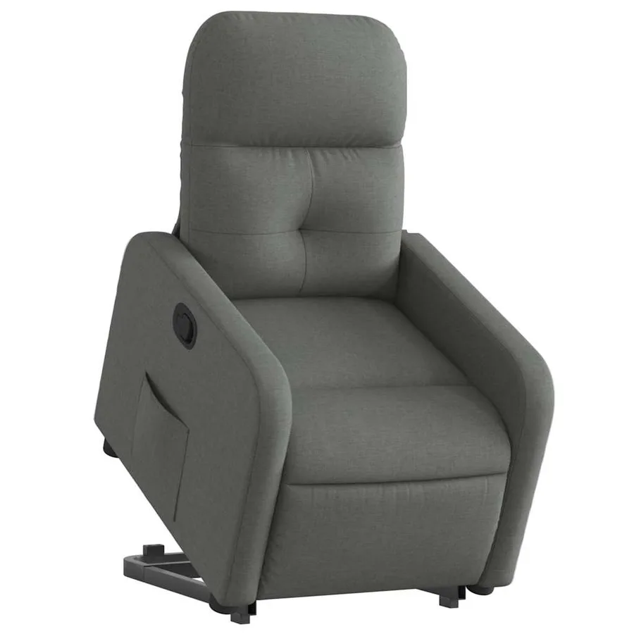 Fauteuil inclinable Gris foncé Tissu - 3