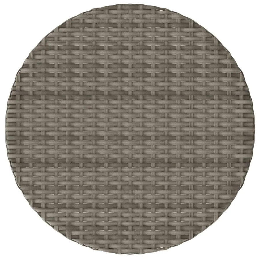 Ensemble de bistro 3 pcs avec coussins gris résine tressée - 10