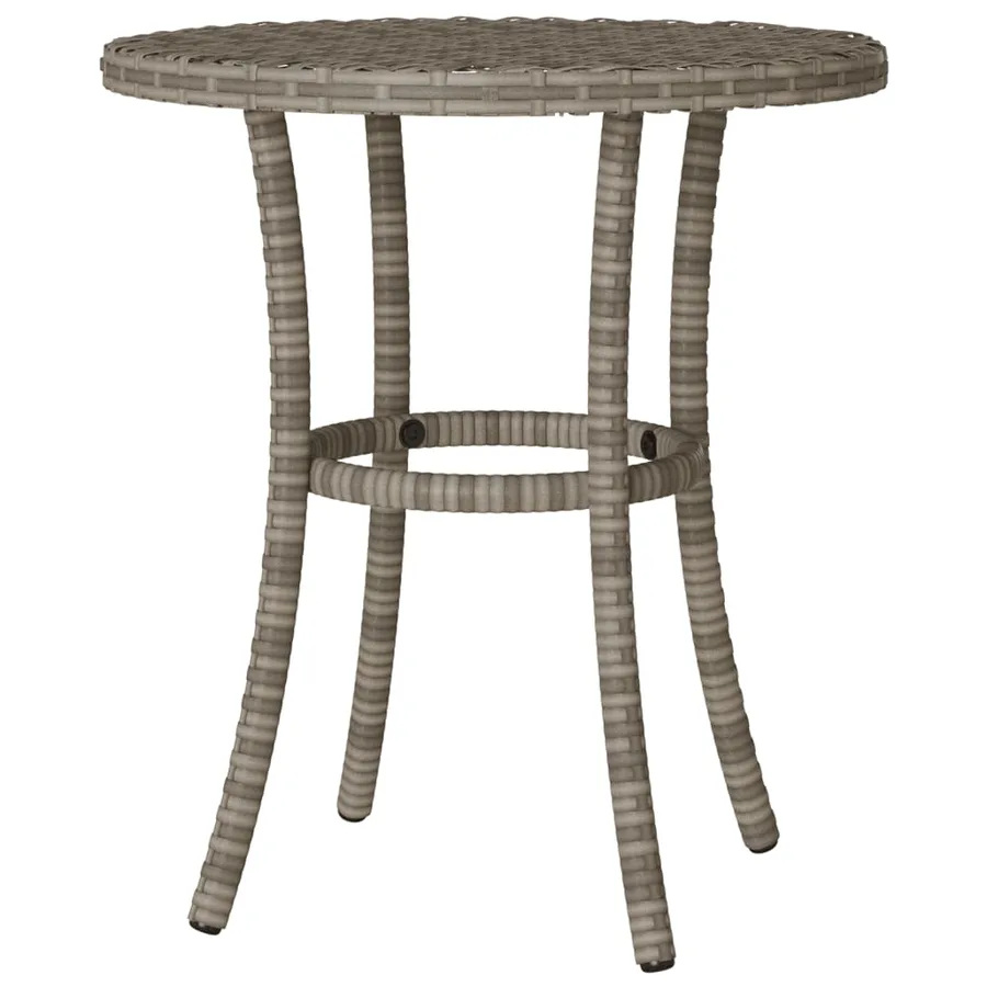 Ensemble de bistro 3 pcs avec coussins gris résine tressée - 9