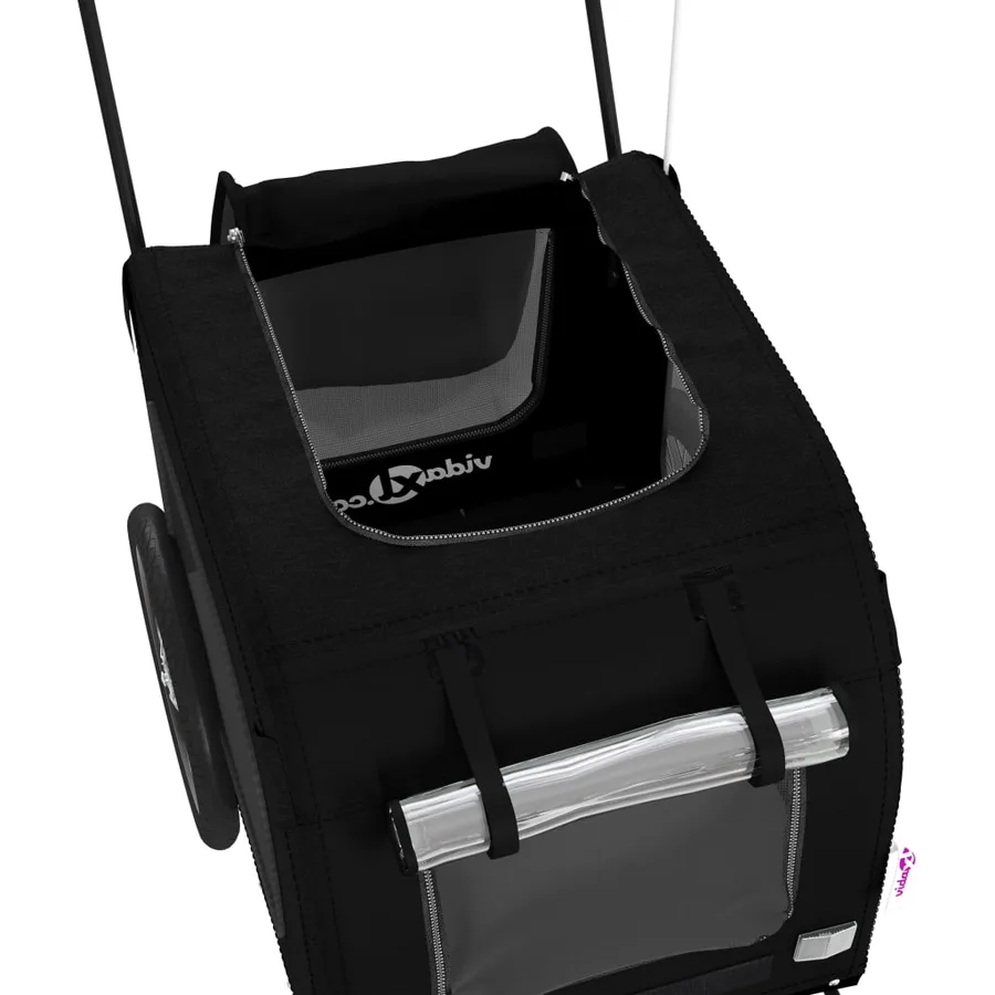 Remorque de vélo pour animaux de compagnie noir - 10