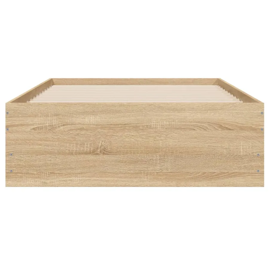 Cadre de lit avec tiroirs sans matelas chêne sonoma 75x190 cm - 6