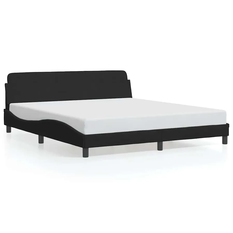 Cadre de lit Dover noir 180x200 cm velours - 2