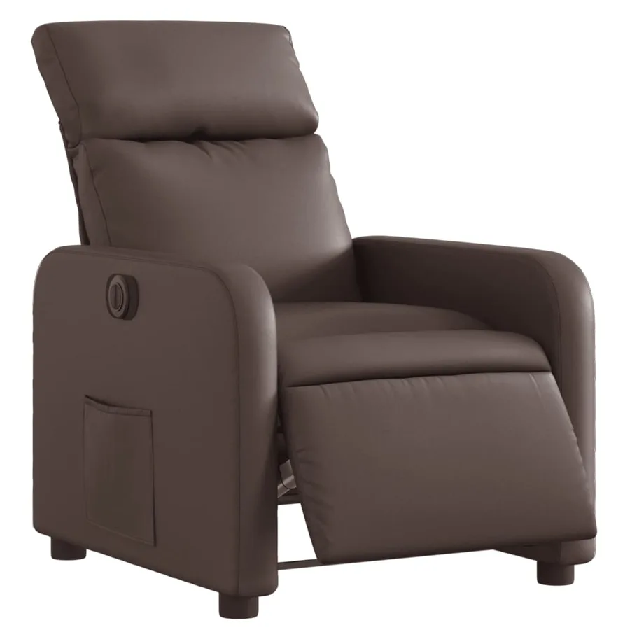 Fauteuil inclinable électrique Marron Similicuir - 3