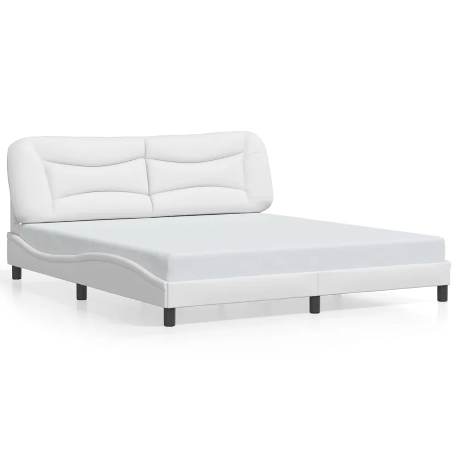 Cadre de lit avec LED sans matelas Hvar blanc 180x200 cm - 5