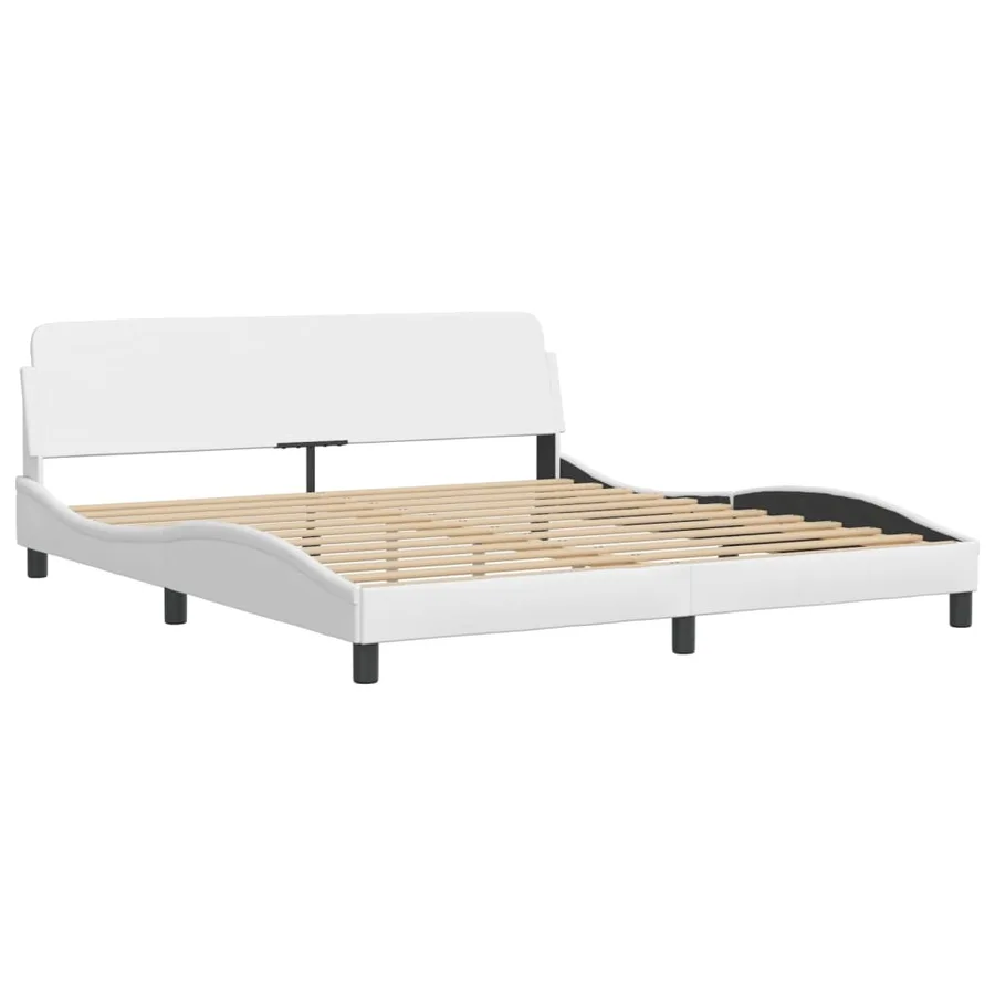 Cadre de lit avec LED sans matelas Hvar blanc 180x200 cm - 6