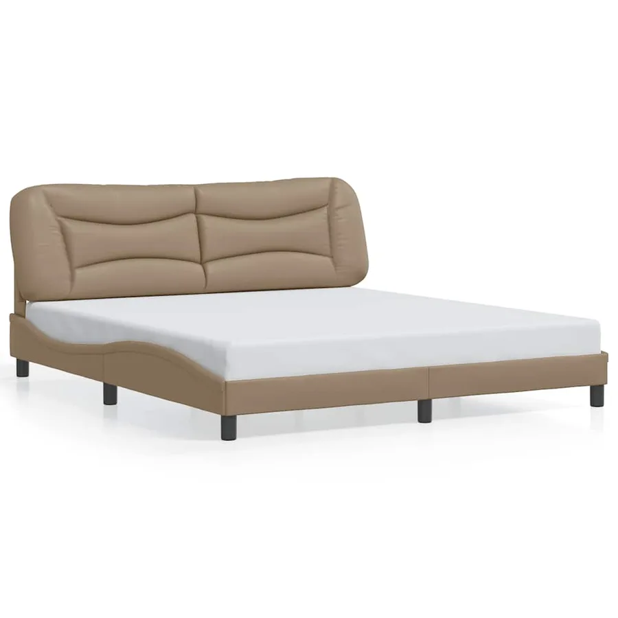 Cadre de lit sans matelas Hvar cappuccino 180x200 cm similicuir - 2