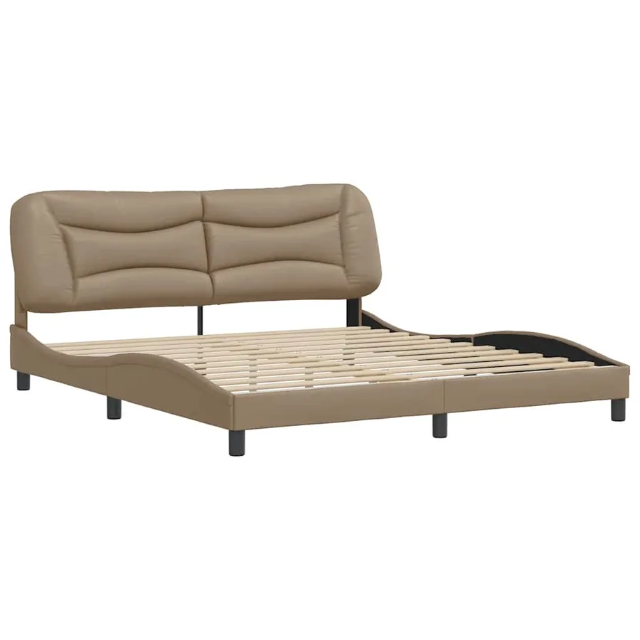 Cadre de lit sans matelas Hvar cappuccino 180x200 cm similicuir - 3