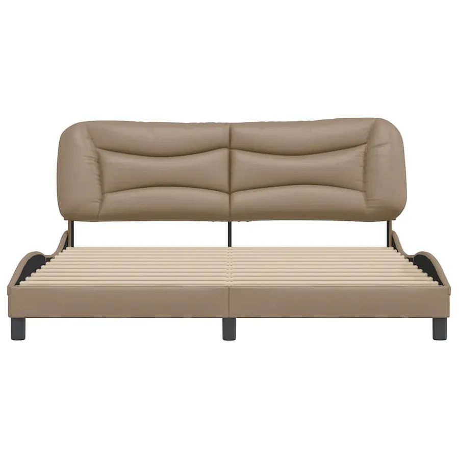 Cadre de lit sans matelas Hvar cappuccino 180x200 cm similicuir - 4