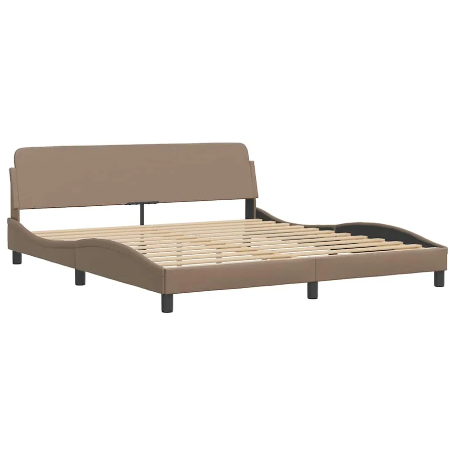 Cadre de lit sans matelas Hvar cappuccino 180x200 cm similicuir - 5