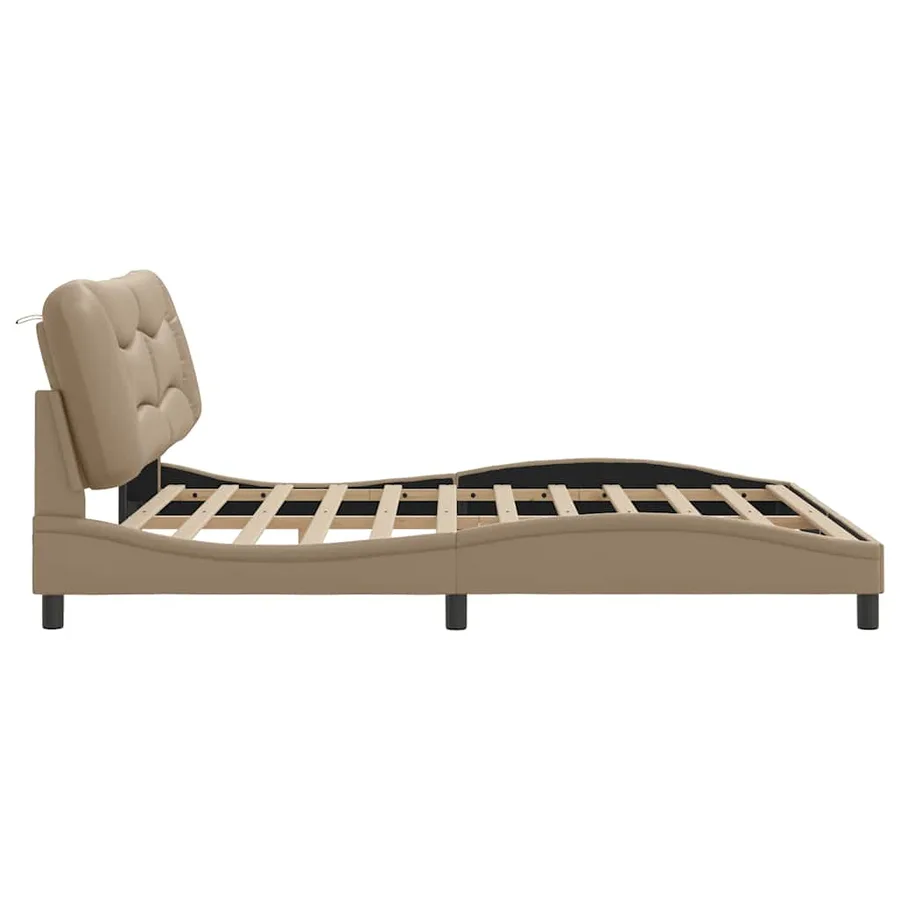 Cadre de lit sans matelas Hvar cappuccino 180x200 cm similicuir - 7