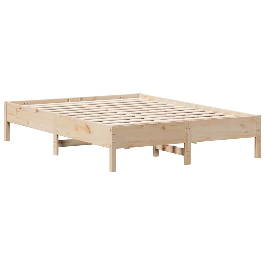 Cadre de lit sans matelas 150x200 cm bois de pin massif - 2