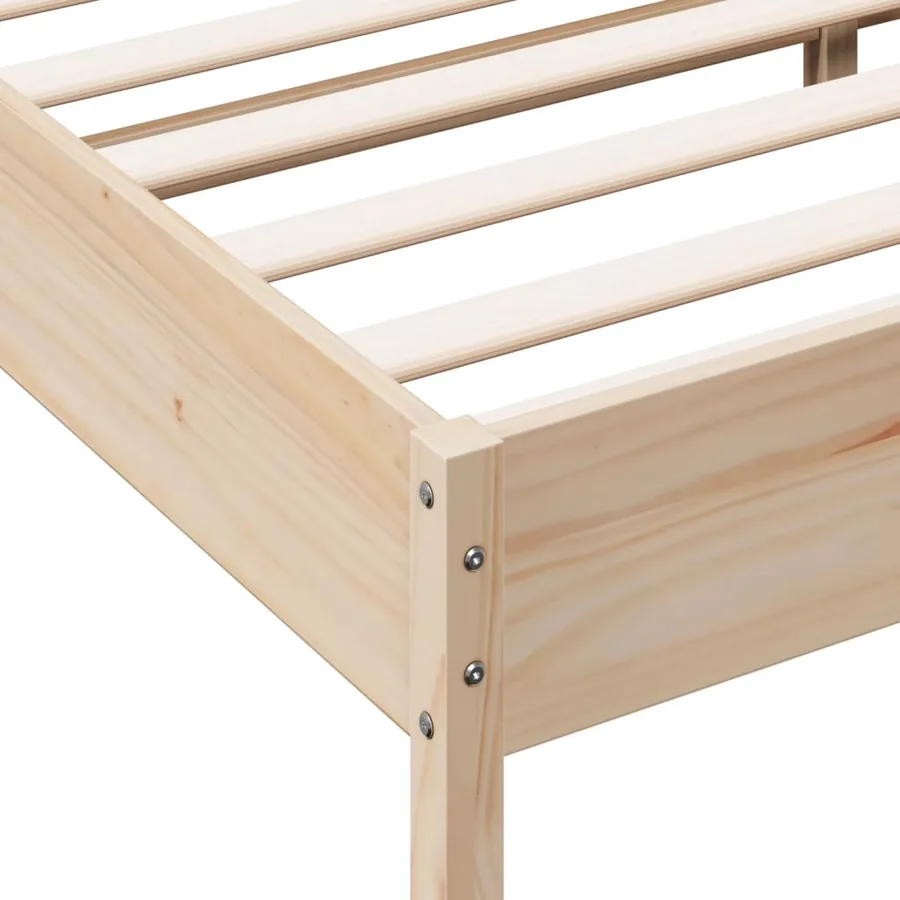 Cadre de lit sans matelas 150x200 cm bois de pin massif - 7