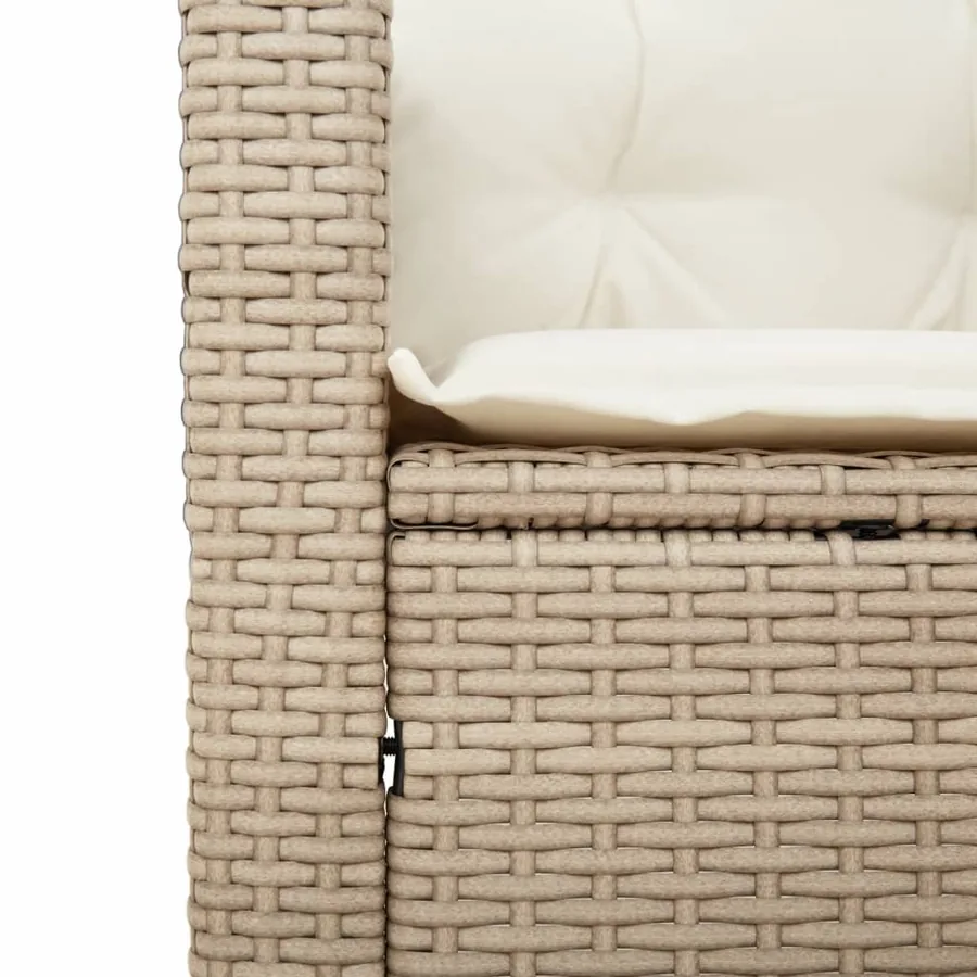 Ensemble de bistro 3 pcs coussins beige résine tressée acacia - 6