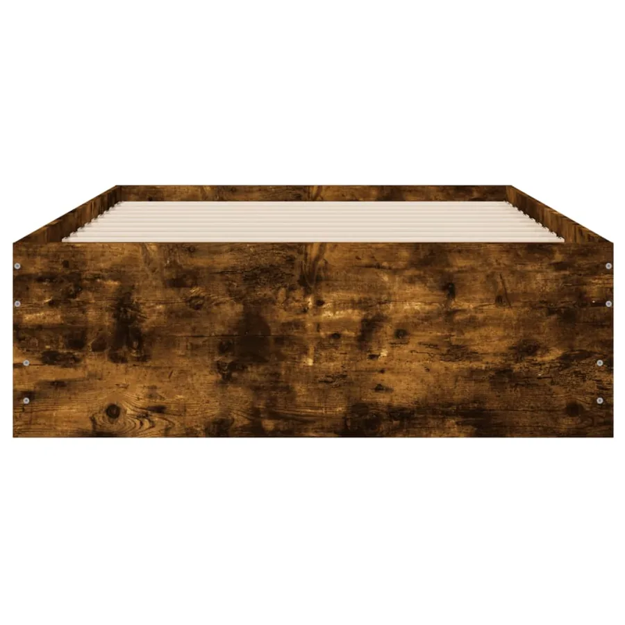 Cadre de lit avec tiroirs sans matelas chêne fumé 75x190 cm - 6