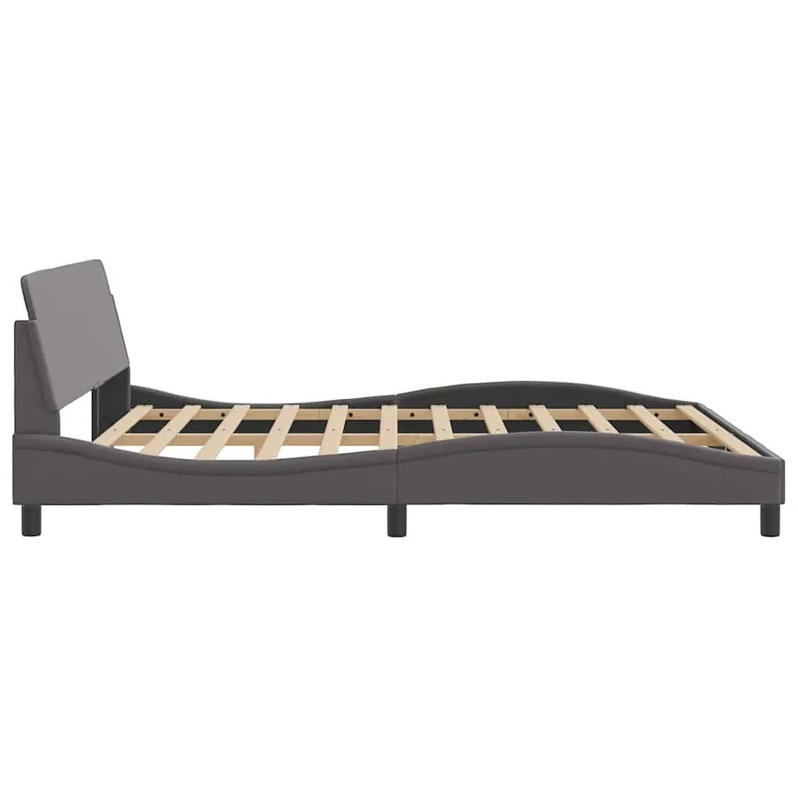 Cadre de lit Dover gris 180x200 cm similicuir - 5