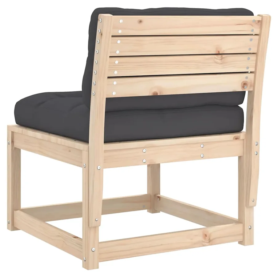 Canapé de jardin avec coussins bois de pin solide - 7